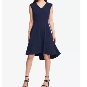 DKNY V-Neck High Low Dress 8